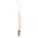 Beaded Pacifier Clip- Light Pink