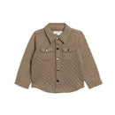Organic Liam Quilted Jacquard Collared Shirt - Taupe