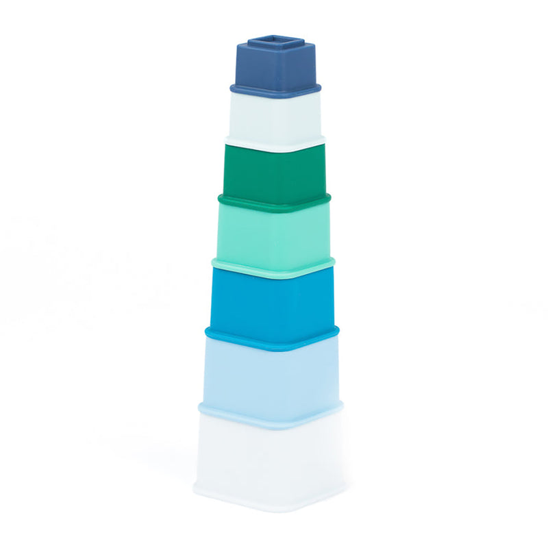 Silicone Happy Stacks- Cool Blue