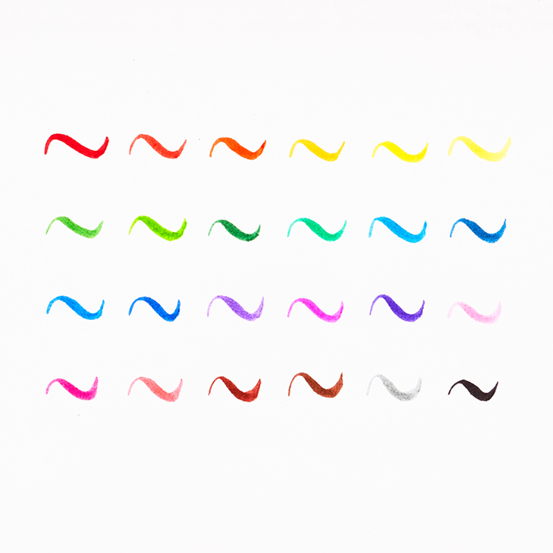 Dual Tone Double-ended  Brush Markers- Set of 12