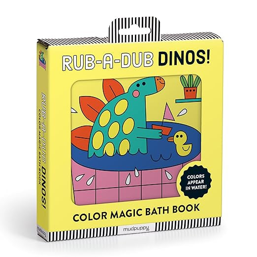 Color Magic Bath Book- Rub a Dub Dinosaurs