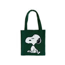 Snoopy Knit Tote Bag- Forest Green