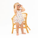 Ric Rac Ruffle Sunsuit- Julep's Floral Patchwork