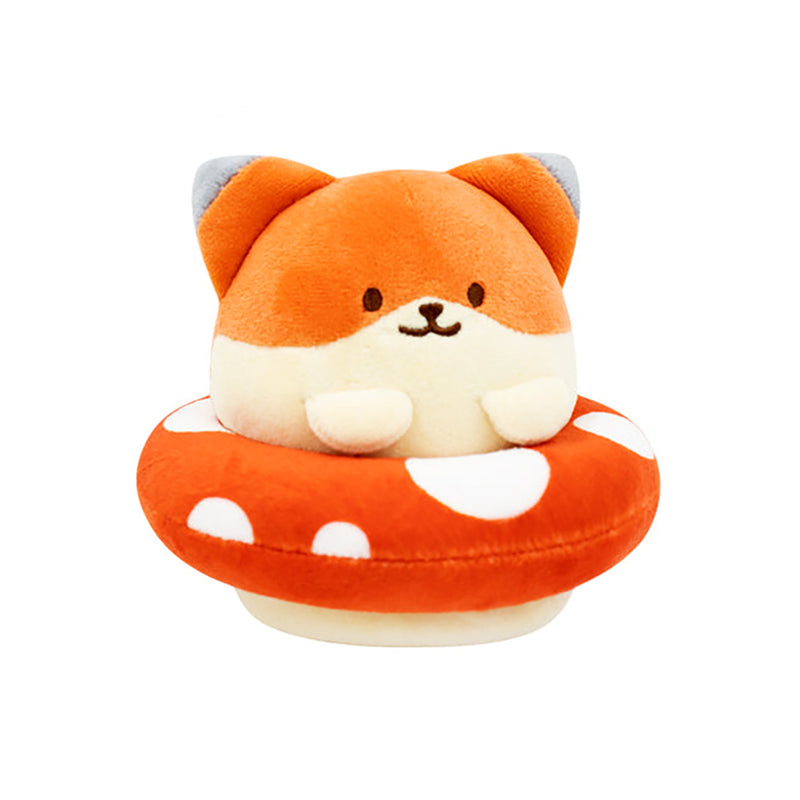 6" Floatie Plush- Fox with Mushroom