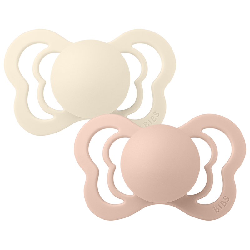 Couture Pacifier 2 Pack- Ivory/Blush (Natural Rubber)