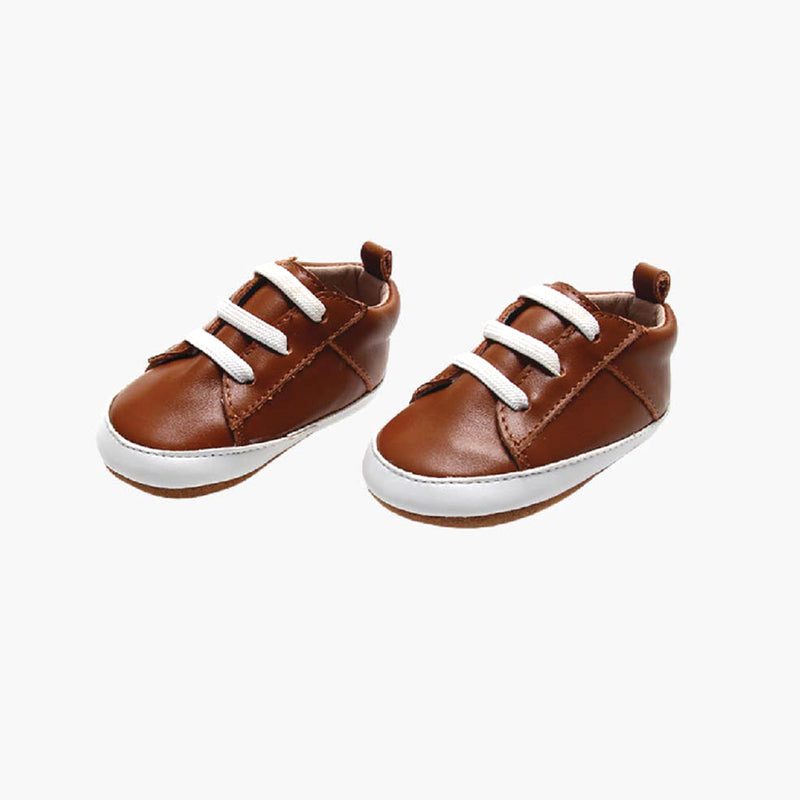 Baby Leather Sneakers- Brown