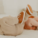 Baby Leather Sneakers- Brown