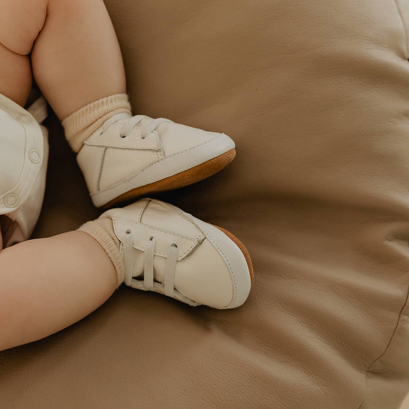 Baby Leather Sneakers- White