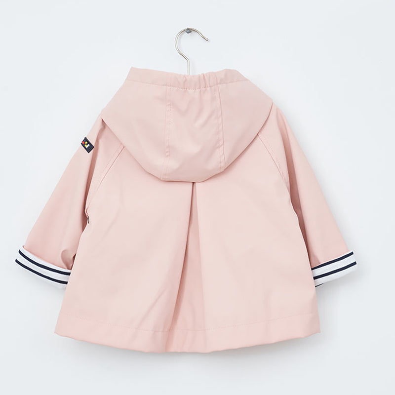 Baby Sailor Raincoat with Toggles-Rose Pink