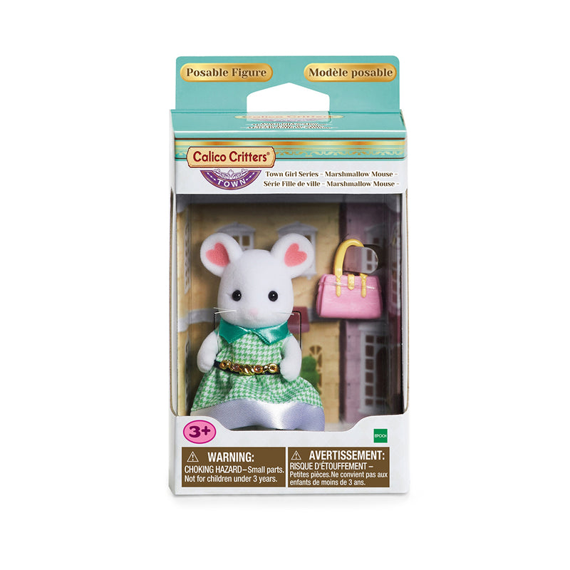 Single Doll- Marshmallow Mouse in Satin Dress