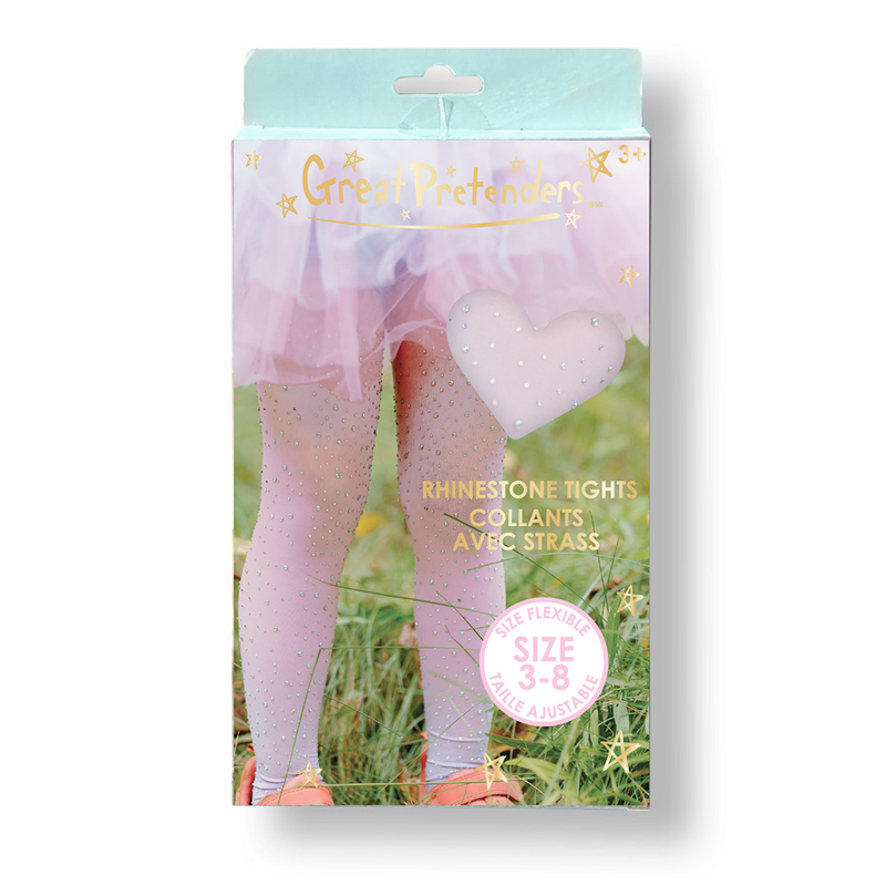 Rhinestone Tights Ombre Pink/White (3/8Y)