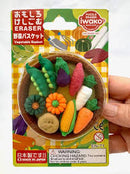 Iwako Vegetable Erasers Card