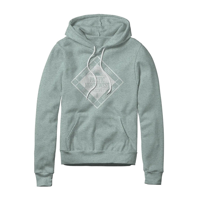 Distressed Diamond Soft Hoodie - Heather Sage