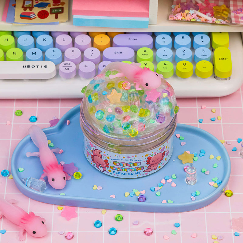 Baby Axolotl Clear Slime- 8 oz