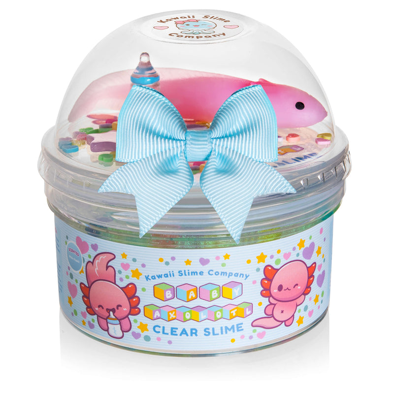 Baby Axolotl Clear Slime- 8 oz