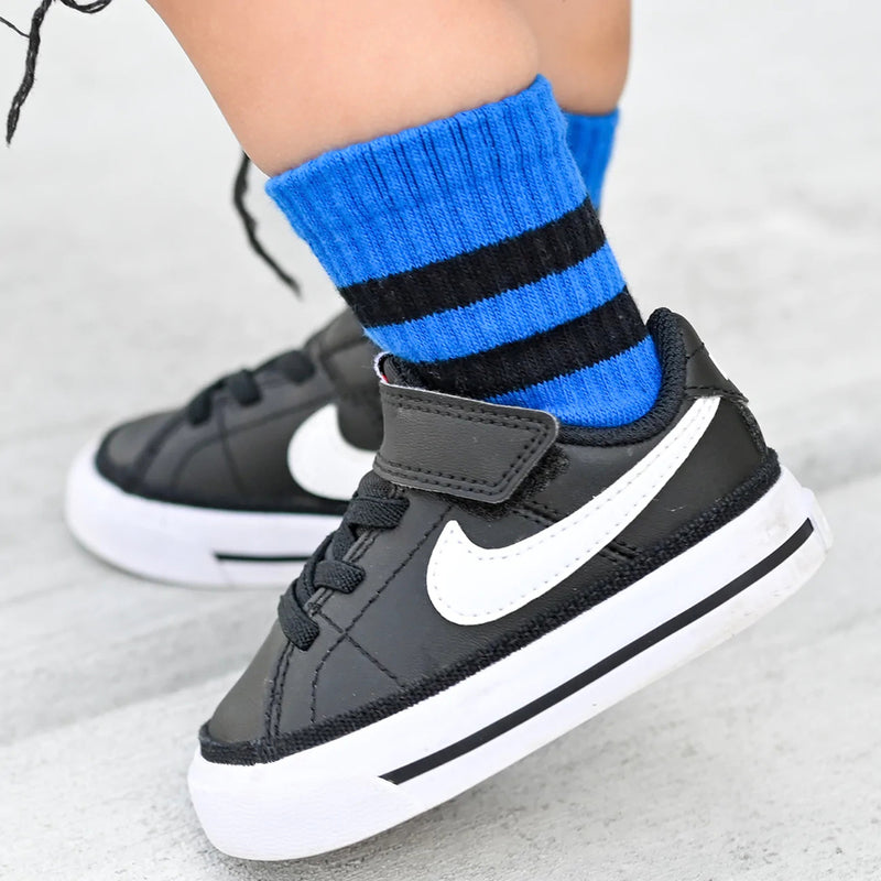 Paxton Cobalt Blue Stripe Crew Sock