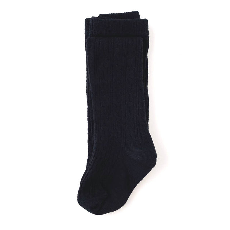 Cable Knit Tights- Black