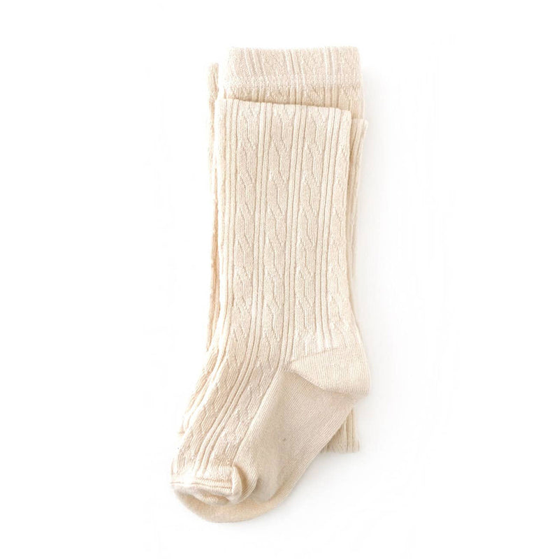 Cable Knit Tights- Vanilla
