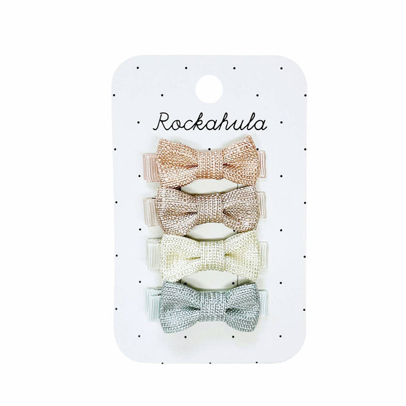 Nordic Shimmer Mini Bow Clips