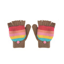 Rainbow Stripe Knitted Gloves