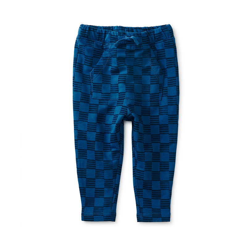 Pocket O' Sunshine Baby Pant- Blue Checkerboard