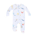 2-Way Zipper Footie- Sea Stripes