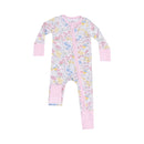 2-Way Zipper Romper- Viola Floral