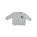 French Terry Drop Sleeve Sweatshirt- Green Dinos