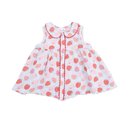 Organic Jill Sleeveless Dress with Bloomer- Strawberry Bliss