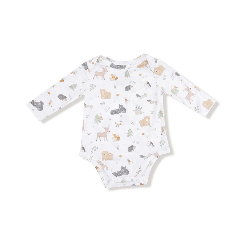 Bamboo Long Sleeve Bodysuit- Woodland Babies