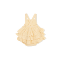 Organic Muslin Ruffle Sunsuit- Italian Straw