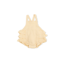 Organic Muslin Ruffle Sunsuit- Italian Straw
