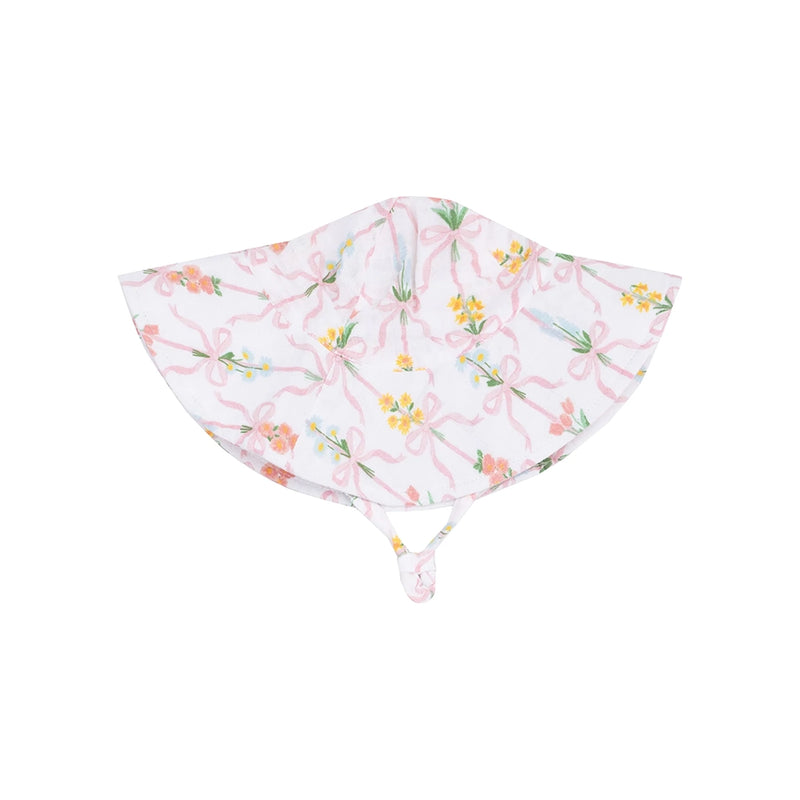 Organic Cotton Wide Sunhat- Ribbon Bouquets
