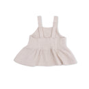 Organic Peplum Muslin Tank Top- French Oak