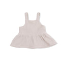 Organic Peplum Muslin Tank Top- French Oak