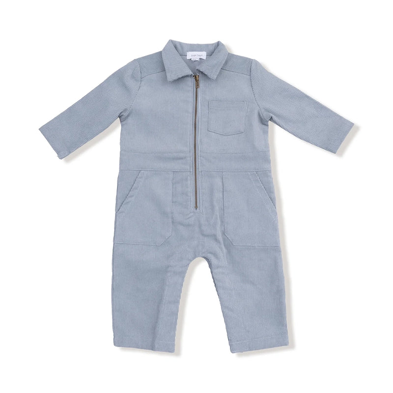 Organic Corduroy Retro Jumpsuit- Quarry