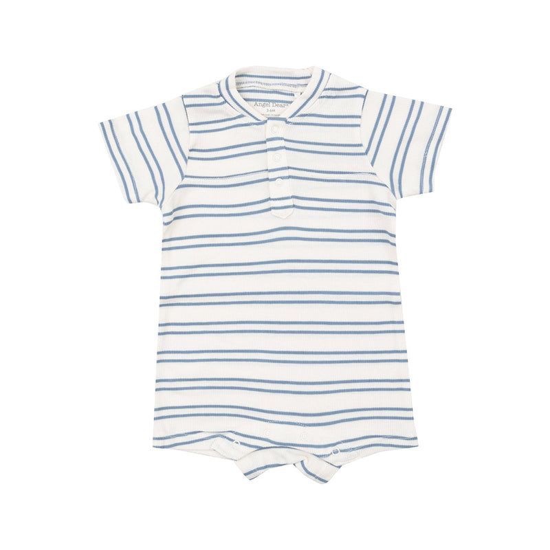 Rib Henley Shortall- Anchor Stripe