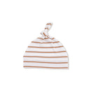 Ribbed Knotted Hat- Vintage Brown Stripe