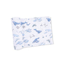 Swaddle Blanket- Watercolor Blue Whales