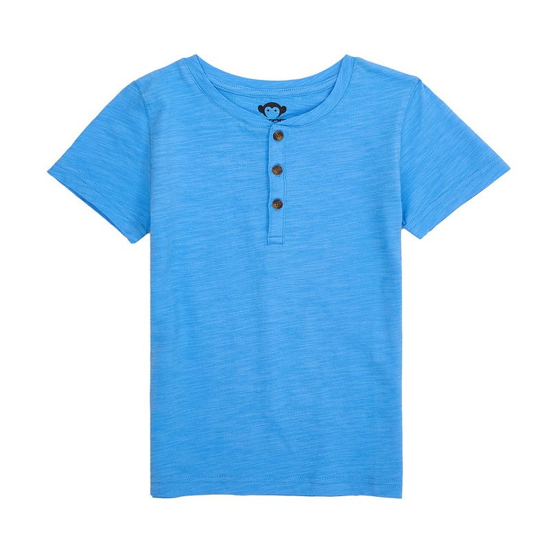 Day Party Henley- Sky Blue