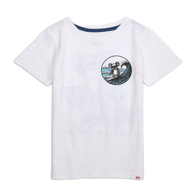 Koala Surf Graphic Tee- White