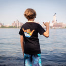 Neon Surf Graphic Tee- Black