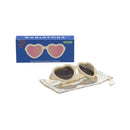 Polarized Heart Sunglasses- Sweet Cream (Boxed)
