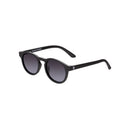 Polarized Keyhole Sunglasses- Jet Black w/ Smoke Lenses (Boxed)