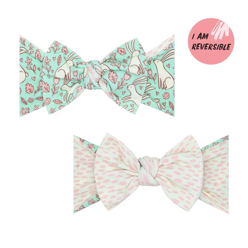 Printed Knot Headband- Fluffle (Reversible)