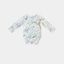 Bamboo Long Sleeve Bodysuit- Woodland Map