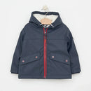 Fleece Lined Raincoat- Navy