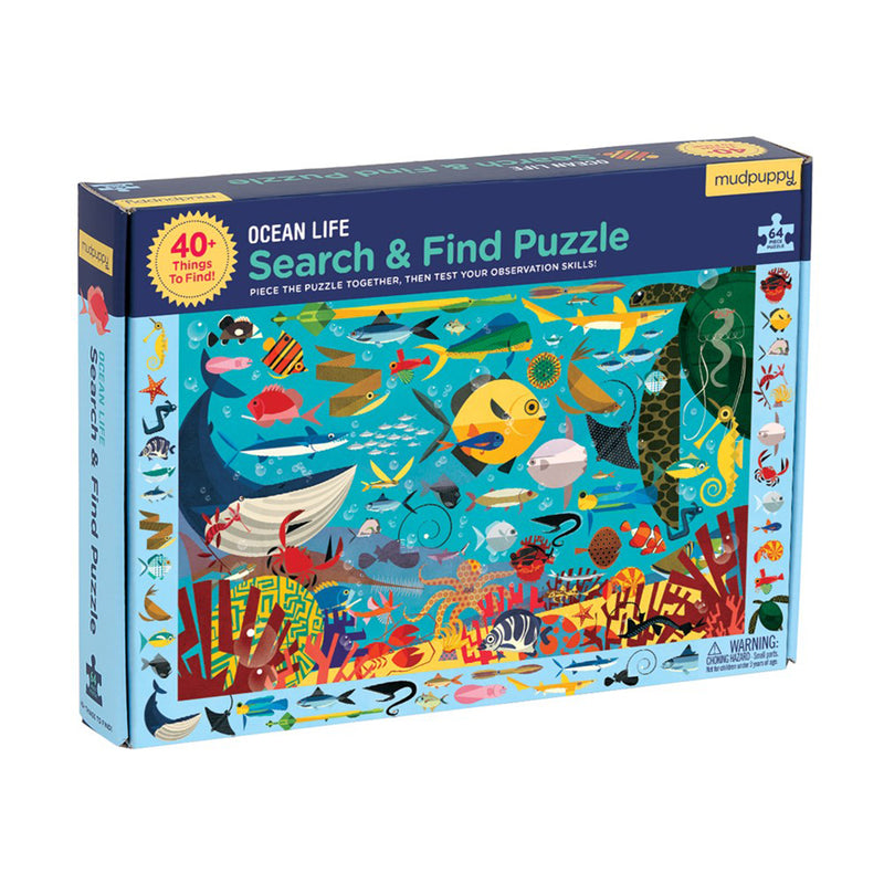 64 pc Search & Find Puzzle- Ocean