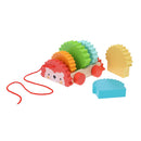 Wooden Pull Toy- Rainbow Hedgehog