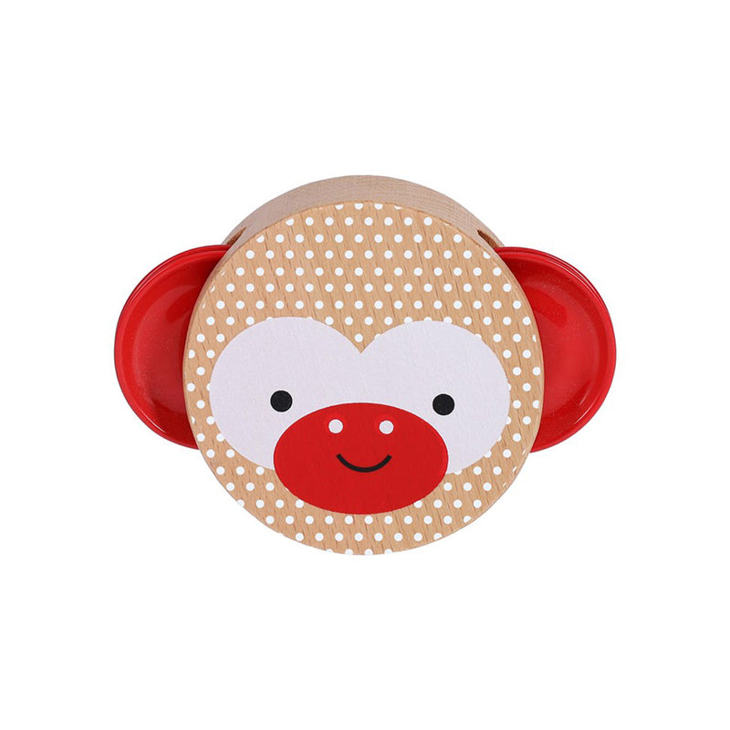 Petit Collage Shake & Play Wooden Monkey Tambourine